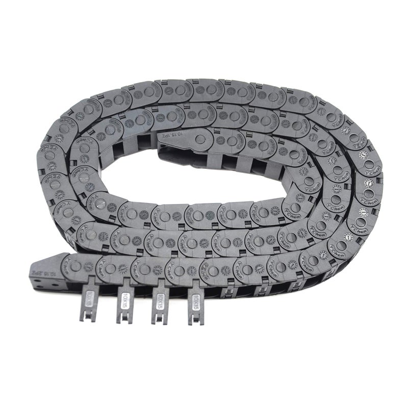 Befenybay R18 Internal Size 10X15mm 1Meter Length Black Plastic Flexible Drag Chain Cable Wire Carrier Open Type for 3D Printer and CNC Machines (10mmX15mm-Outside Open) - Image 4